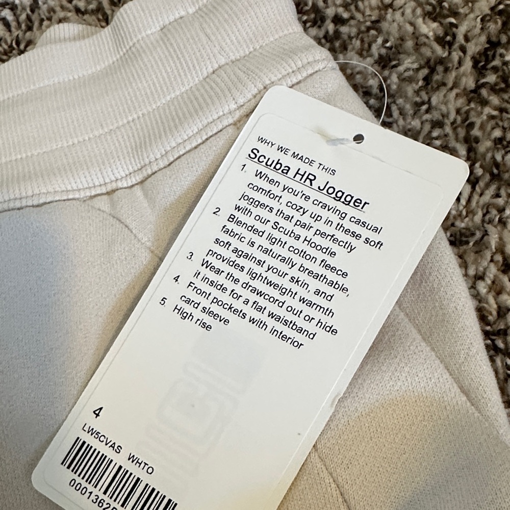 Lulu lemon scuba high rise Cream Jogger Pants - Picture 3 of 3